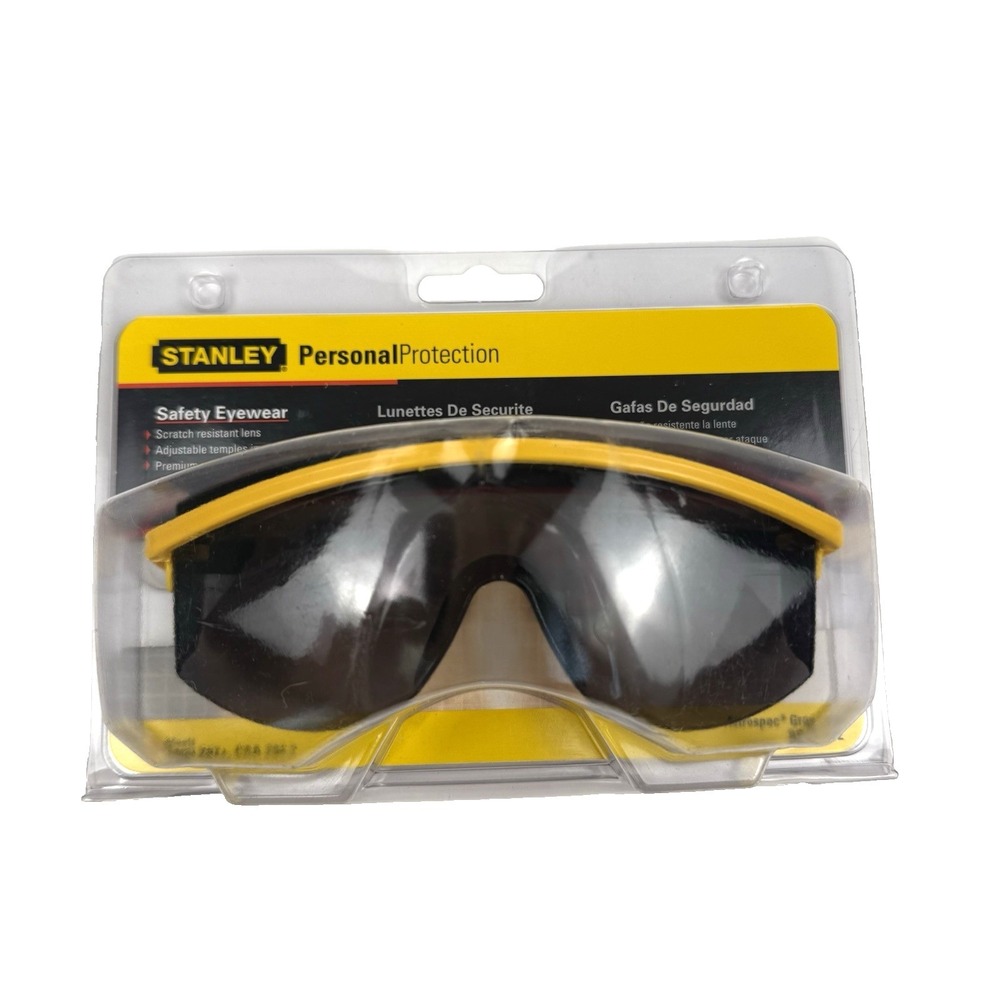 Stanley Safety Eyewear Glasses Astrospec Gray Lens ANSI Z87 CSA Z94.3 RST-61012